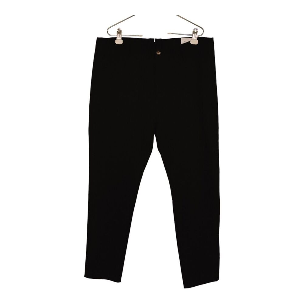 Mott & Bow Men's Black Pants The Twill Chino Charles Flat Front Size 40
